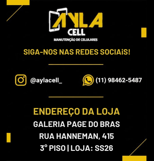 Siga-nos nas Redes Sociais Ayla Cell