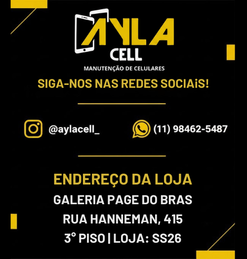 Siga-nos nas Redes Sociais Ayla Cell